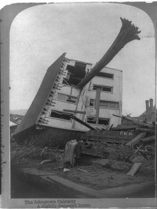 Damage caused by the Johnstown Flood 1889, Courtesy of the Library of Congress
