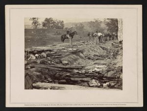 The destruction in and around Antietam's bloody lane (Courtesy of the Library of Congress)