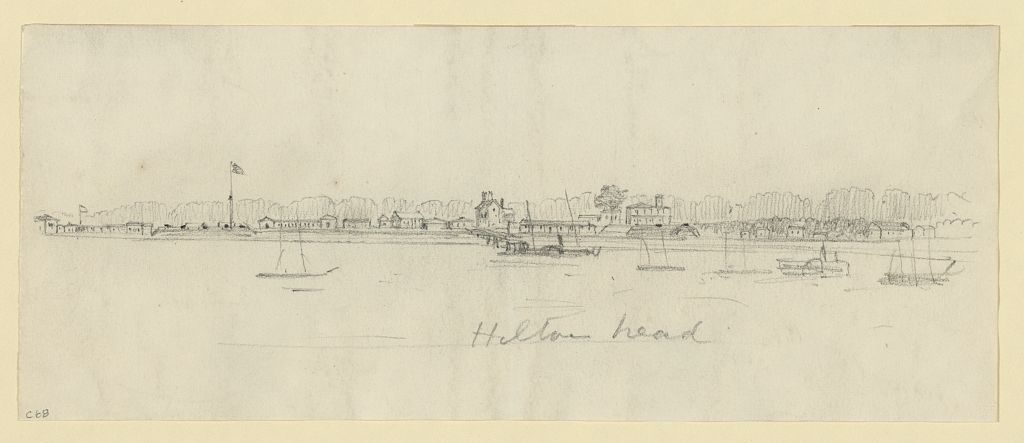 Sketch of Hilton Head during the Civil War