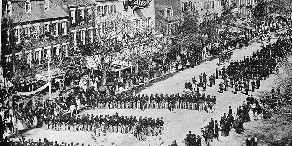 Photo of Lincoln's funeral