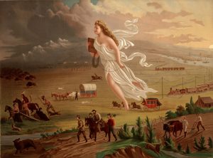 American Progress, an 1872 painting by John Gast detailing how Americans envisioned westward expansion. The reality was more complex.