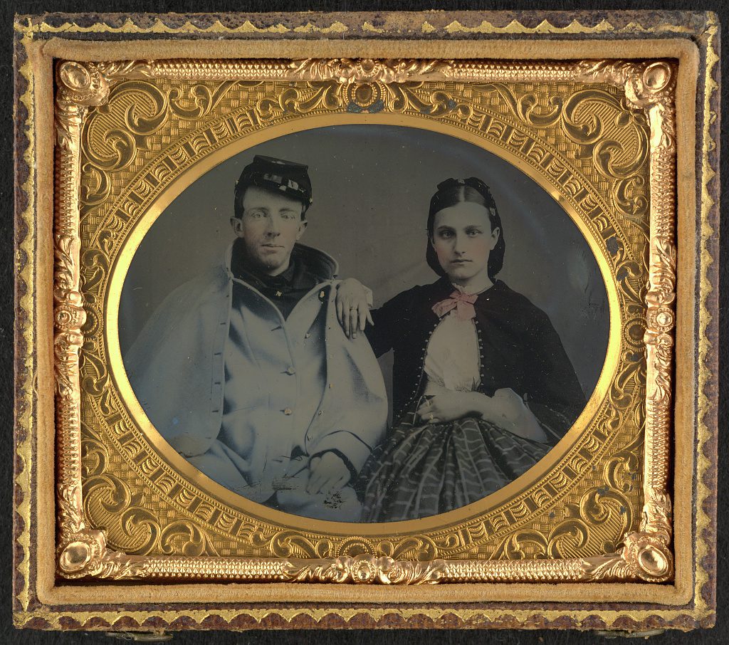 Unidentified Civil War couple Courtesy of the Library of Congress